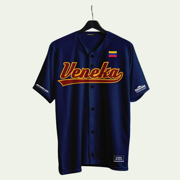 Veneka Blue Baseball Jersey